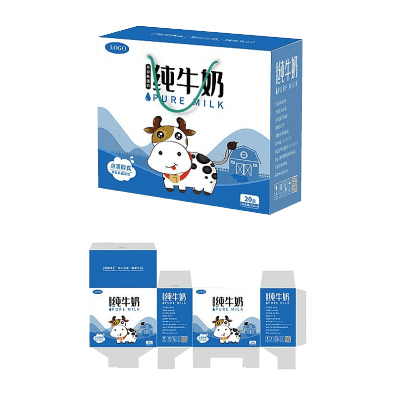 Bølgeformede mælkeemballagekasser