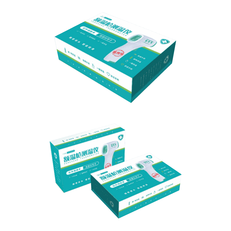 Bølgeformede temperaturpistolemballagekasser