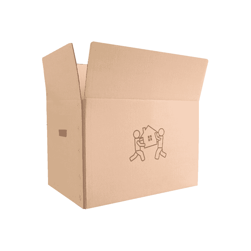 Flytning af bølgepapforsendelseskasser