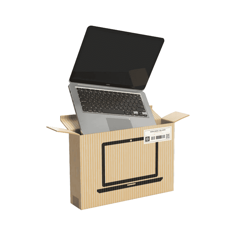 Bølgepapir emballage til bærbare computere