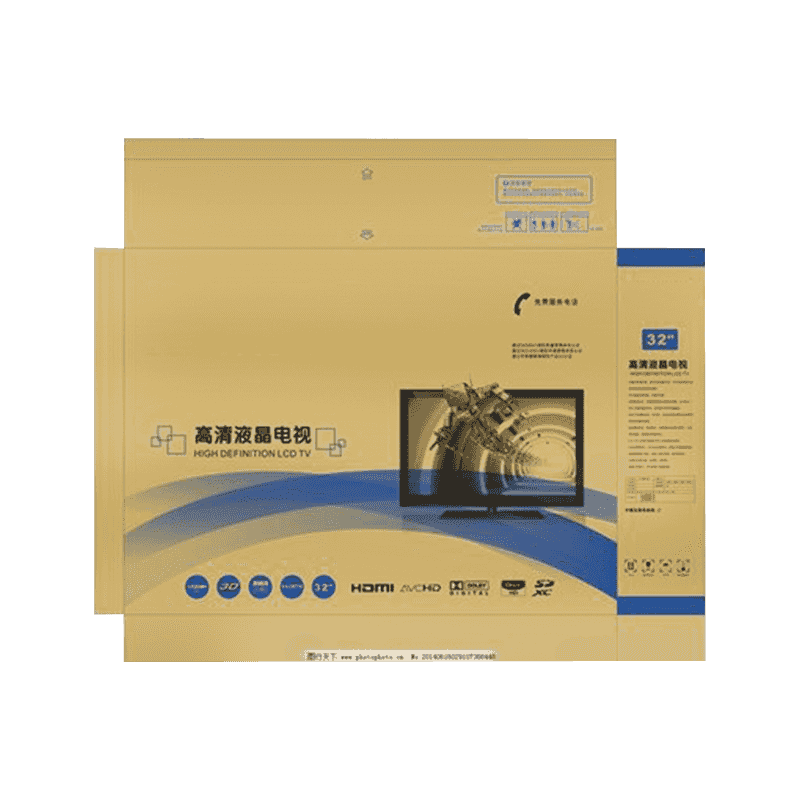 Bølgeformede tv-emballageæsker