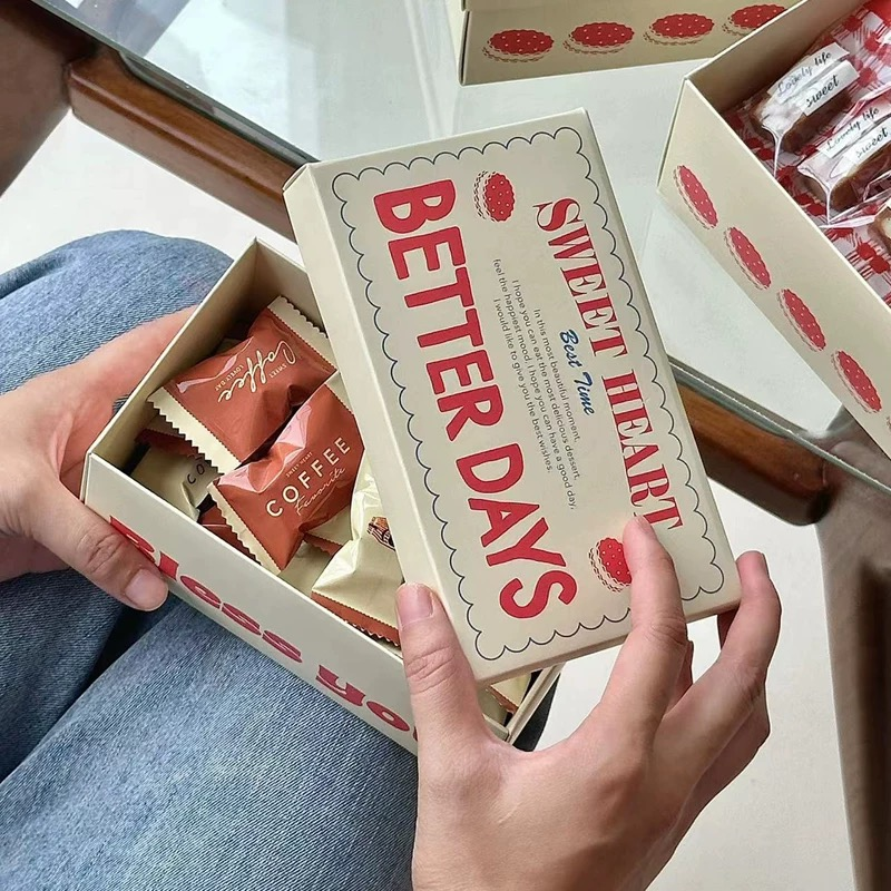 Bølgeformede kiks emballageæsker