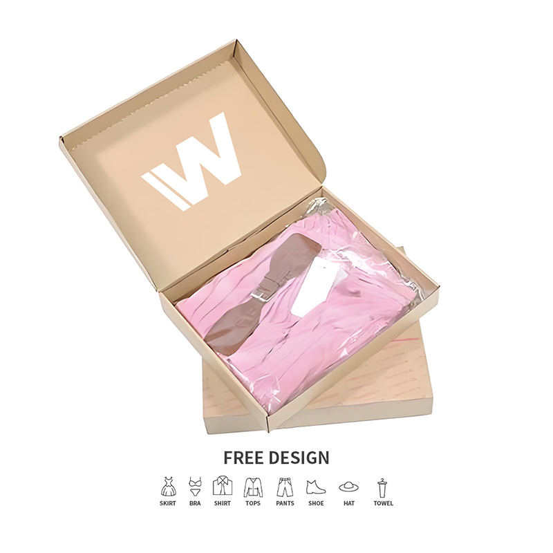 Brune simple bølgepapbeklædningsæsker