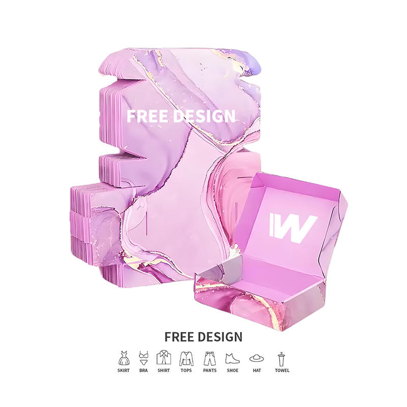 Lilla marmor bølgepapbeklædningsæsker