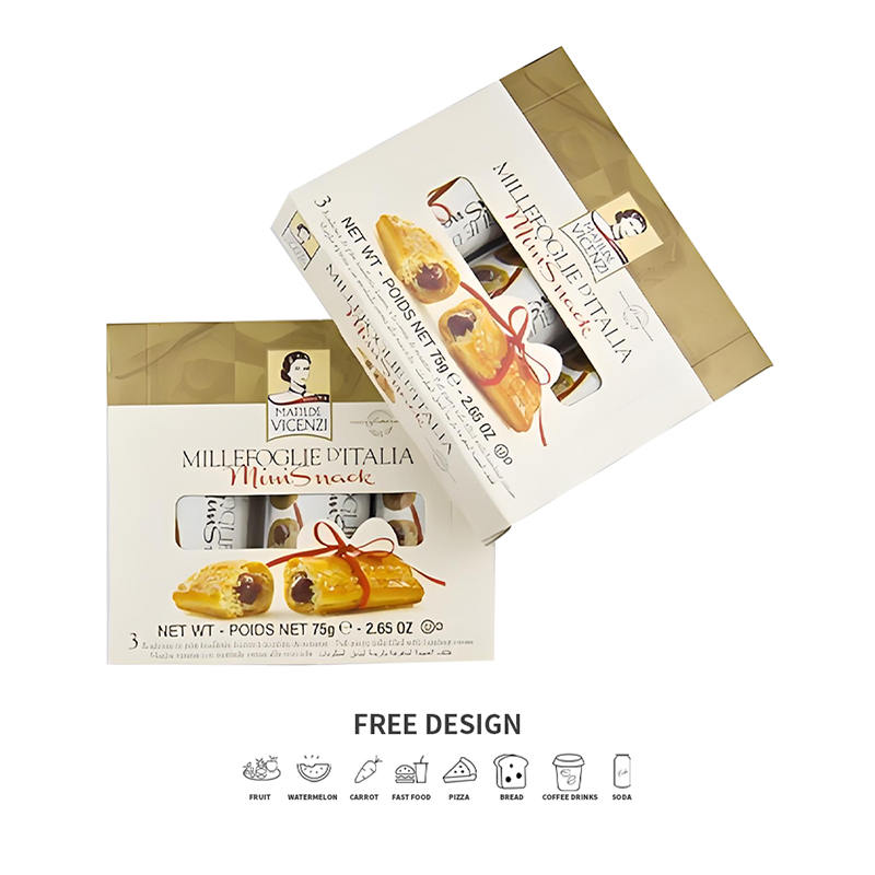 Bølgeformede kiks emballageæsker