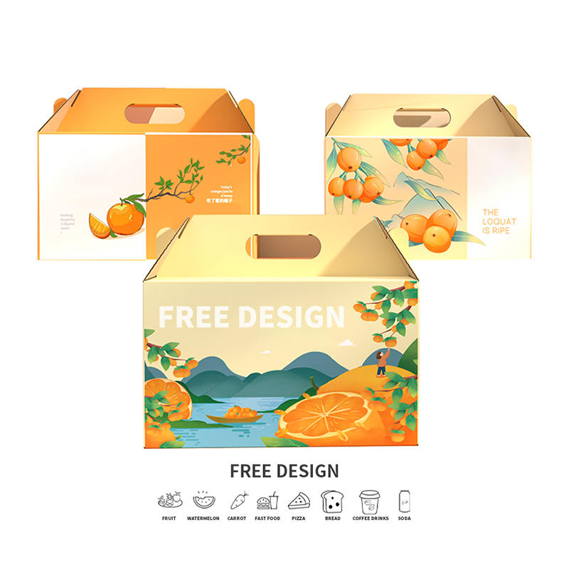 Korrugerede orange emballageæsker