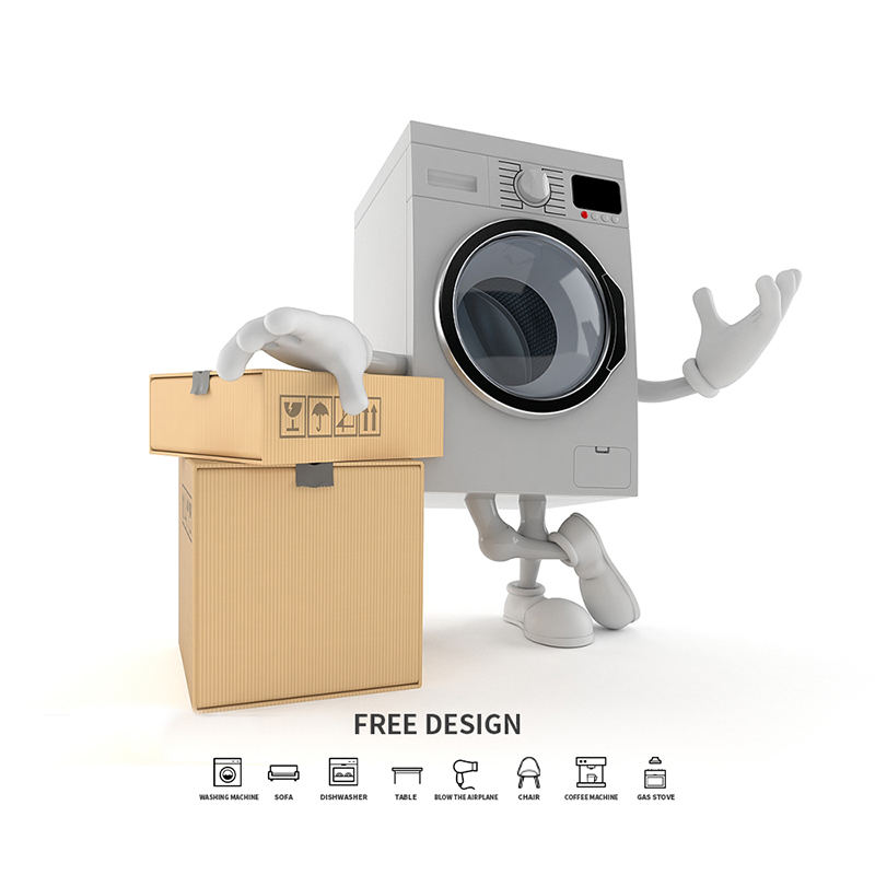 Bølgepapir Vaskemaskine Emballageæsker