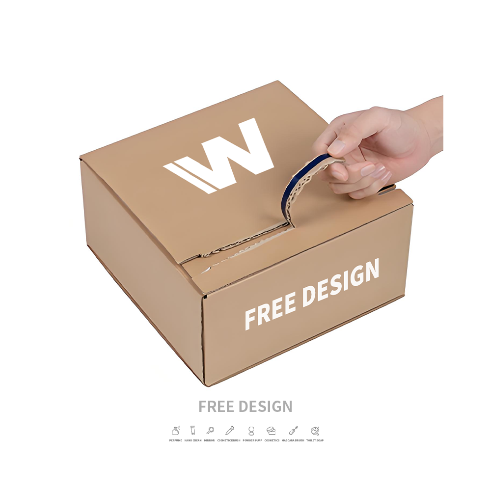 Forsendelsesæsker med rivebånd i pap